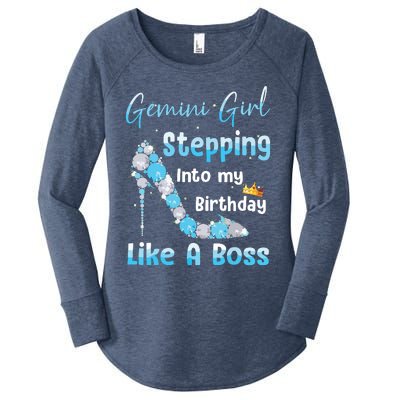 Gemini Girl Stepping Into My Birthday Like A Boss Women's Perfect Tri Tunic Long Sleeve Shirt