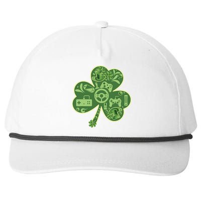 Gamer Game Shamrock St Patricks Day Irish Snapback Five-Panel Rope Hat