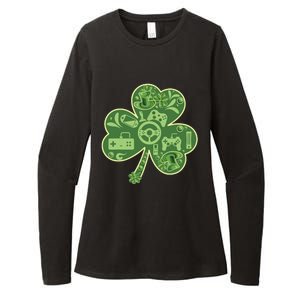 Gamer Game Shamrock St Patricks Day Irish Womens CVC Long Sleeve Shirt