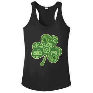 Gamer Game Shamrock St Patricks Day Irish Ladies PosiCharge Competitor Racerback Tank