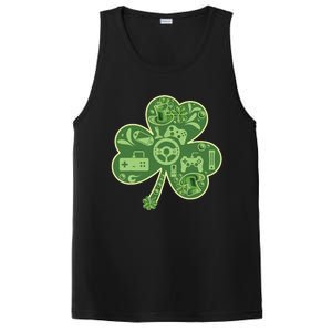 Gamer Game Shamrock St Patricks Day Irish PosiCharge Competitor Tank