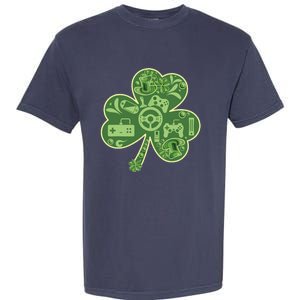 Gamer Game Shamrock St Patricks Day Irish Garment-Dyed Heavyweight T-Shirt