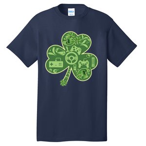 Gamer Game Shamrock St Patricks Day Irish Tall T-Shirt