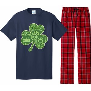 Gamer Game Shamrock St Patricks Day Irish Pajama Set