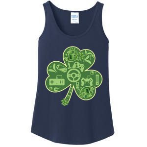 Gamer Game Shamrock St Patricks Day Irish Ladies Essential Tank