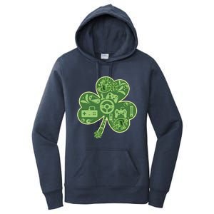 Gamer Game Shamrock St Patricks Day Irish Women's Pullover Hoodie