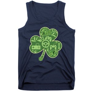 Gamer Game Shamrock St Patricks Day Irish Tank Top