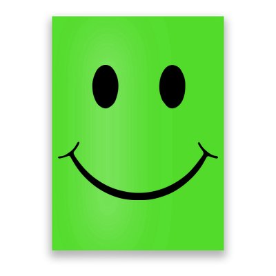 Green Guy Smiley Face Poster