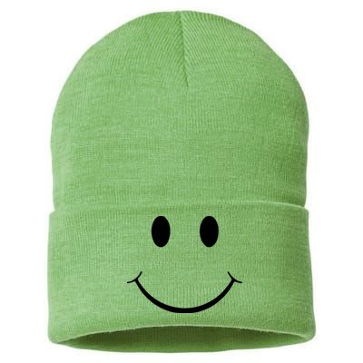 Green Guy Smiley Face Sustainable Knit Beanie