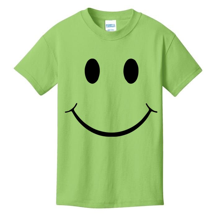 Green Guy Smiley Face Kids T-Shirt