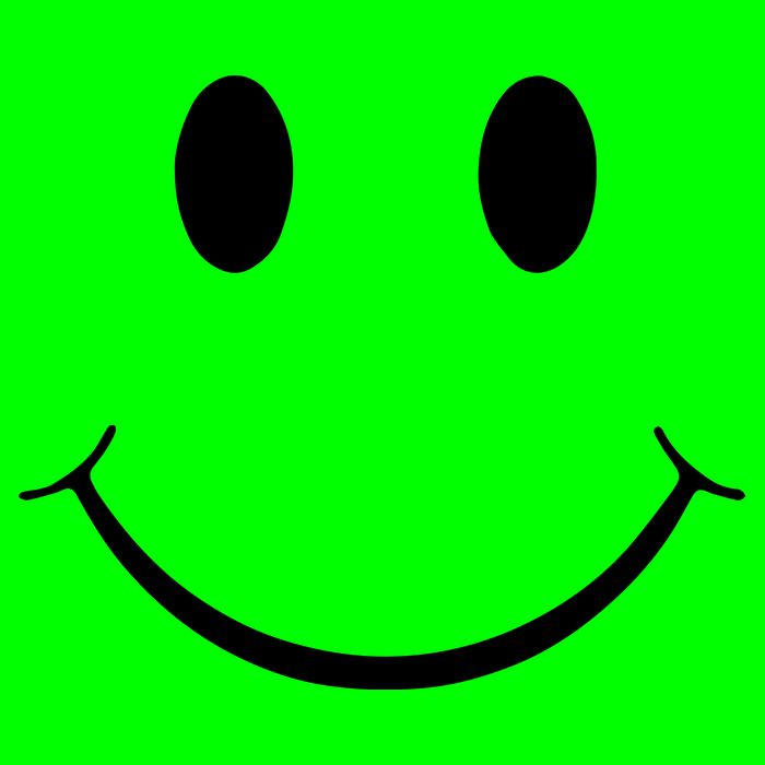 Green Guy Smiley Face Kids T-Shirt