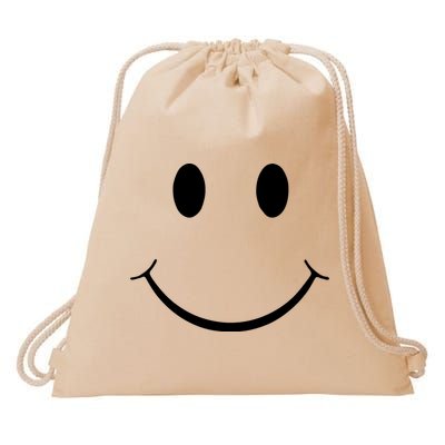 Green Guy Smiley Face Drawstring Bag