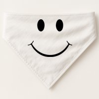 Green Guy Smiley Face USA-Made Doggie Bandana