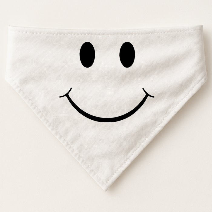 Green Guy Smiley Face USA-Made Doggie Bandana