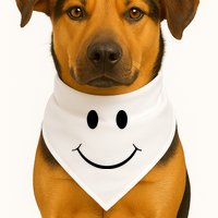 Green Guy Smiley Face USA-Made Doggie Bandana