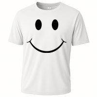 Green Guy Smiley Face Cooling Performance Crew T-Shirt