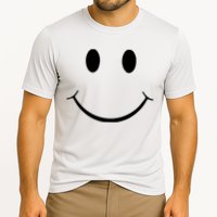 Green Guy Smiley Face Cooling Performance Crew T-Shirt