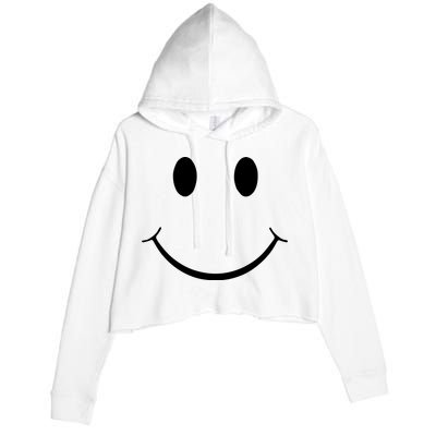 Green Guy Smiley Face Crop Fleece Hoodie