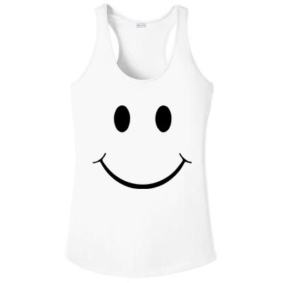 Green Guy Smiley Face Ladies PosiCharge Competitor Racerback Tank