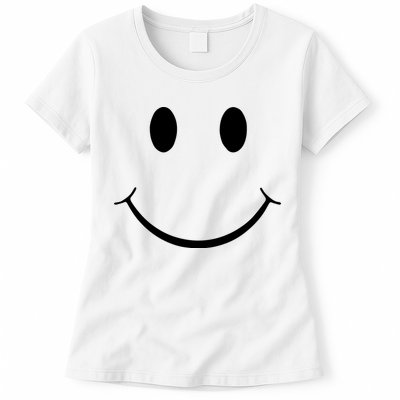 Green Guy Smiley Face Womens T-Shirt