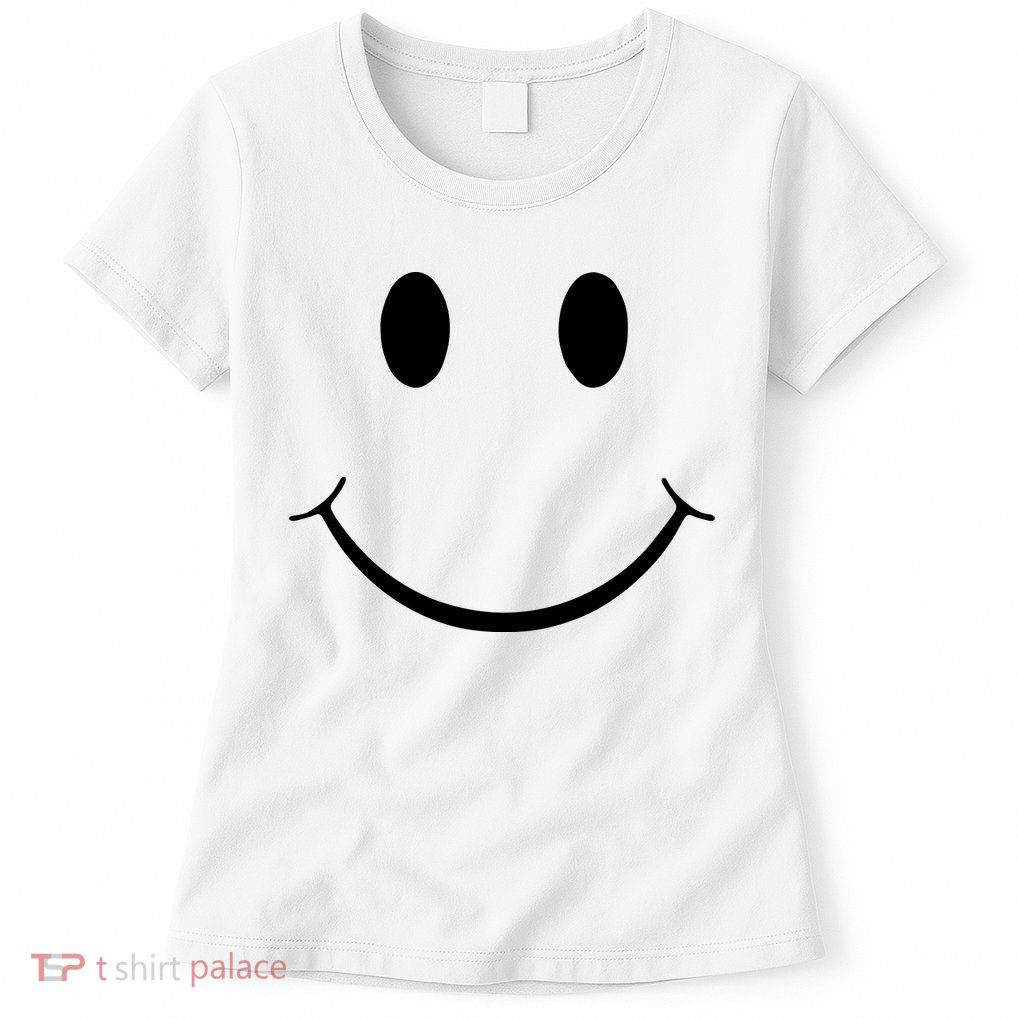 Green Guy Smiley Face Womens T-Shirt
