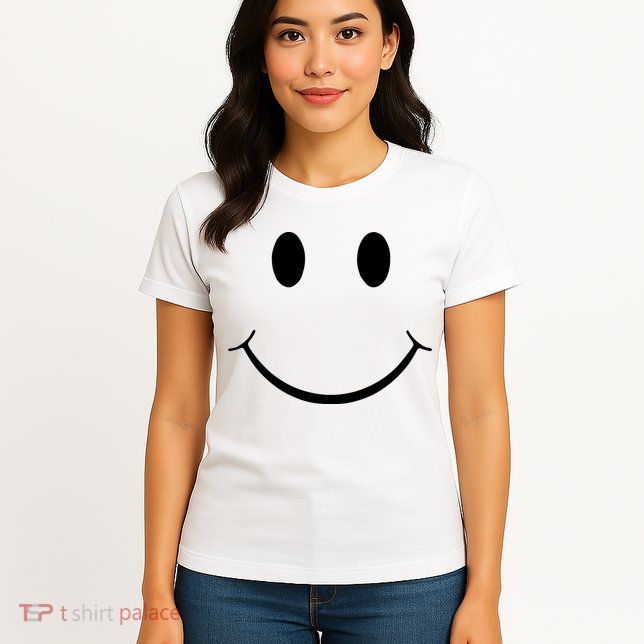 Green Guy Smiley Face Womens T-Shirt