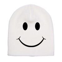 Green Guy Smiley Face Short Acrylic Beanie