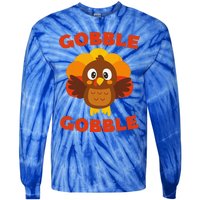 Gobble Gobble Thanksgiving Day Tie-Dye Long Sleeve Shirt