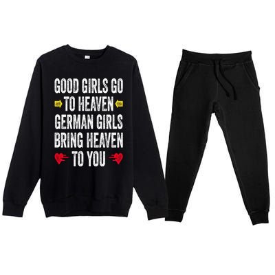 Good Go To Heaven Ger Bring Heaven To You Gift Premium Crewneck Sweatsuit Set