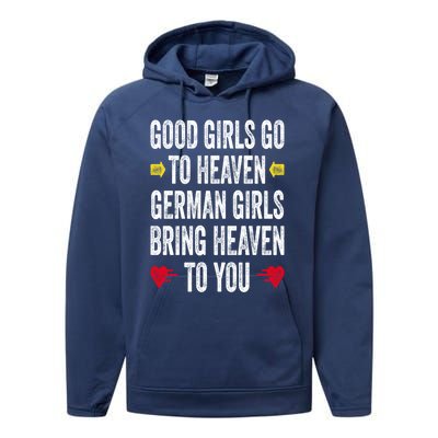 Good Go To Heaven Ger Bring Heaven To You Gift Performance Fleece Hoodie