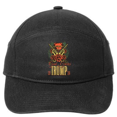 God Guns & Trump 2024 2a Support 7-Panel Snapback Hat