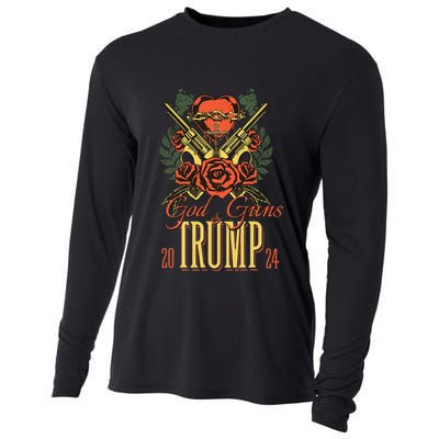 God Guns & Trump 2024 2a Support Cooling Performance Long Sleeve Crew