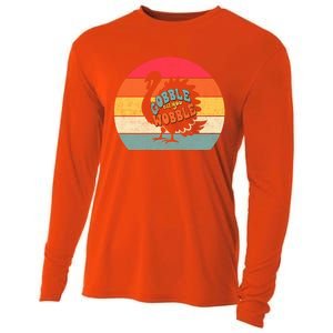 Gobble Gobble Till You Wobble Turkey Thanksgiving Cool Gift Cooling Performance Long Sleeve Crew