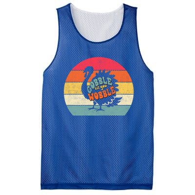 Gobble Gobble Till You Wobble Turkey Thanksgiving Cool Gift Mesh Reversible Basketball Jersey Tank