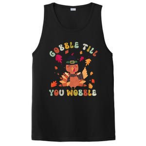 Gobble Gobble Till You Wobble Turkey Thanksgiving Gift PosiCharge Competitor Tank