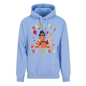 Gobble Gobble Till You Wobble Turkey Thanksgiving Gift Unisex Surf Hoodie