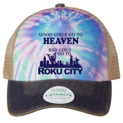 Good Go To Heaven Bad Go To Roku City Legacy Tie Dye Trucker Hat