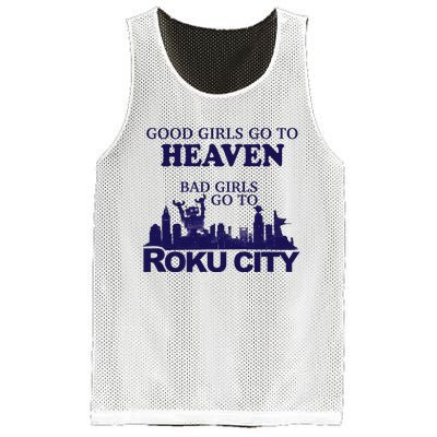 Good Go To Heaven Bad Go To Roku City Mesh Reversible Basketball Jersey Tank