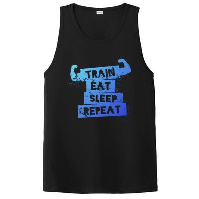 Gym Gift Train Eat Sleep Repeat Gift PosiCharge Competitor Tank