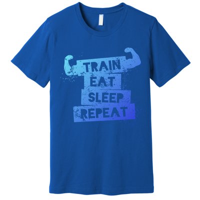 Gym Gift Train Eat Sleep Repeat Gift Premium T-Shirt