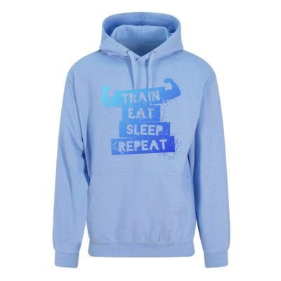 Gym Gift Train Eat Sleep Repeat Gift Unisex Surf Hoodie