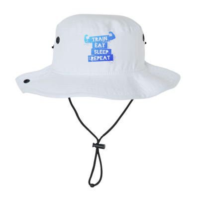 Gym Gift Train Eat Sleep Repeat Gift Legacy Cool Fit Booney Bucket Hat