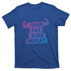 Gym Gift Train Eat Sleep Repeat Gift T-Shirt