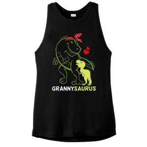 Grannysaurus Granny Tyrannosaurus Dinosaur Baby Mother's Day Ladies PosiCharge Tri-Blend Wicking Tank