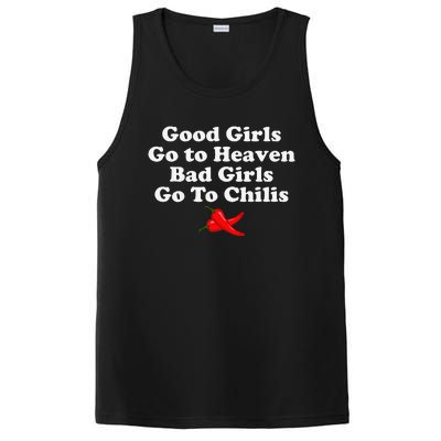 Good Go To Heaven Bad Go To Chilis PosiCharge Competitor Tank