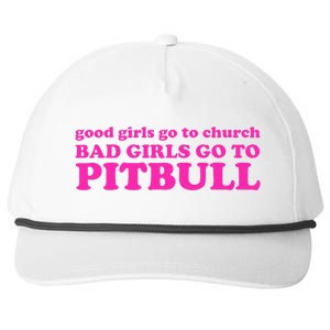 Good Go To Church Bad Go To Pitbull Snapback Five-Panel Rope Hat