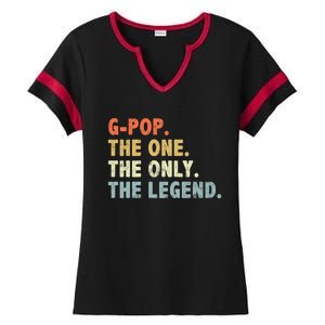 Gmeaningful Giftpop The One Only Legend Funny Fathers Day For Pop Gmeaningful Gi Ladies Halftime Notch Neck Tee