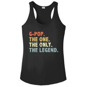 Gmeaningful Giftpop The One Only Legend Funny Fathers Day For Pop Gmeaningful Gi Ladies PosiCharge Competitor Racerback Tank