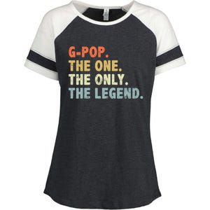 Gmeaningful Giftpop The One Only Legend Funny Fathers Day For Pop Gmeaningful Gi Enza Ladies Jersey Colorblock Tee