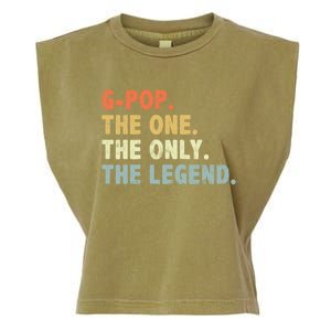 Gmeaningful Giftpop The One Only Legend Funny Fathers Day For Pop Gmeaningful Gi Garment-Dyed Women's Muscle Tee